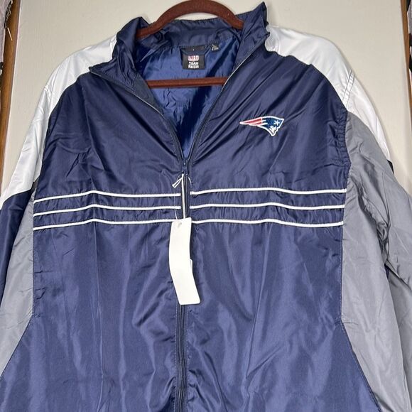 NFL Mens L Weather Full Zip Up Hoodie Jacket Navy - Picture 8 of 14